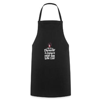 Circus motif for Krimes & clown fans - Cooking Apron - black - Front - AI Model Male 185 dark (185cm)