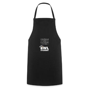 BWL Student Bachelor Geschenk - Kochschürze - Schwarz - Vorne - AI Model Male 185 dark (185cm)