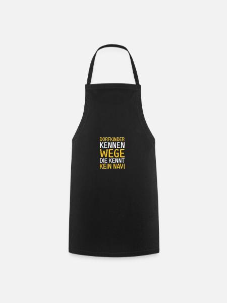 Dorfkind Bauer Landei Landleben Geschenk - Kochschürze - Schwarz
