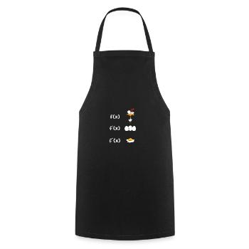 Math Derivation Chicken Student Teacher Gift - Cooking Apron - black - Front - AI Model Male 185 dark (185cm)
