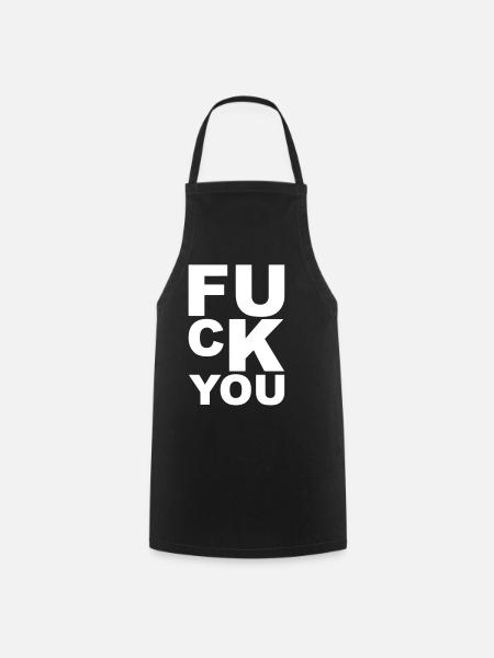 fuck you - Kochschürze - Schwarz