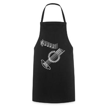 Abstraktes Gitarrendesign für Musikliebhaber - Kochschürze - Schwarz - Vorne - AI Model Male 185 dark (185cm)
