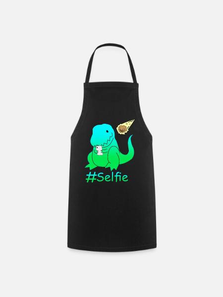 Dinosauro selfie divertente - Forklæde - sort