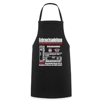 Wasserwaage Handwerk Handwerker Spruch Fun Motiv - Kochschürze - Schwarz - Vorne - AI Model Male 185 dark (185cm)