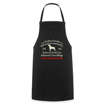 American Staffordshire Terrier bekommt Vorschläge - Kochschürze - Schwarz - Vorne - AI Model Male 185 dark (185cm)