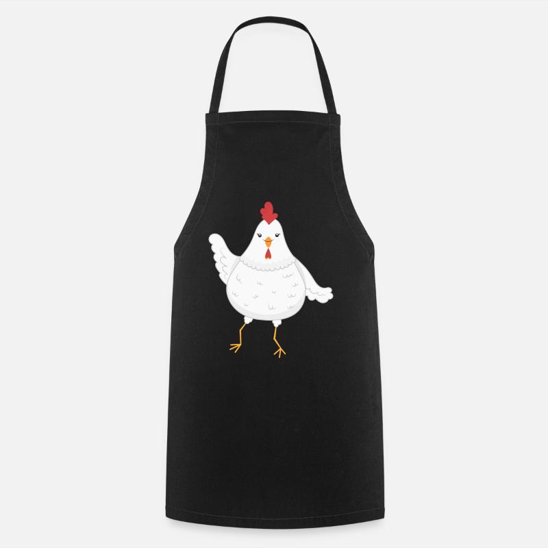 Chicken chickens - Cooking Apron - black
