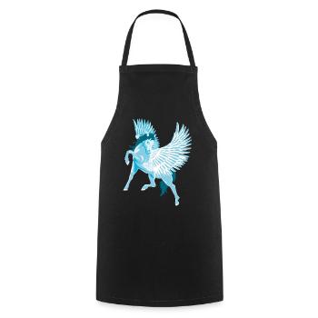 Pégase Cheval ailé de la mythologie grecque - Tablier de cuisine - noir - Devant - AI Model Male 185 dark (185cm)