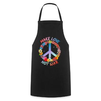 Make Love Not War - Cooking Apron - black - Front - AI Model Male 185 dark (185cm)