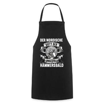 Hammersbald Wikinger Odin Thor Nordisch Mythologie - Kochschürze - Schwarz - Vorne - AI Model Male 185 dark (185cm)