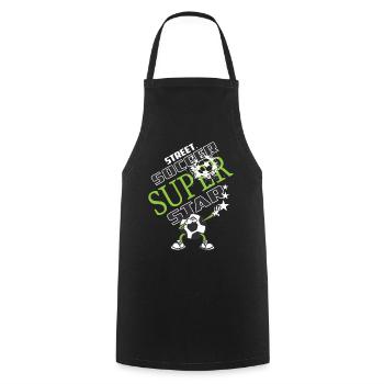 Football Star - Tablier de cuisine - noir - Devant - AI Model Male 185 dark (185cm)