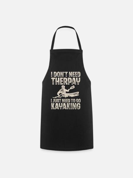 Kayak Kayaking Paddle Kayaker Kayaker - Tablier de cuisine - noir