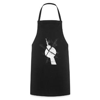 Berlin Germany City Skyline Font Grunge - Cooking Apron - black - Front - AI Model Male 185 dark (185cm)