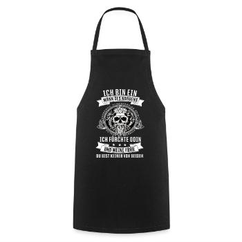 Wikinger Krieger Nordmann Axt Valhalla Nordmänner - Kochschürze - Schwarz - Vorne - AI Model Male 185 dark (185cm)