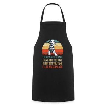Every Snack You Make Dalmatians Points Dog Dogs - Cooking Apron - black - Front - AI Model Male 185 dark (185cm)