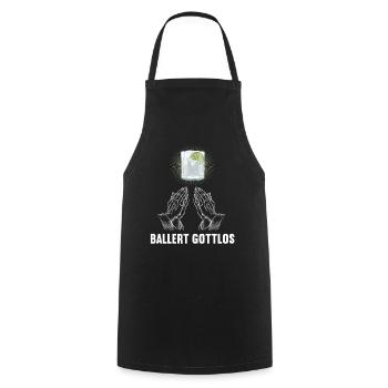 Ballert Gottlos Gin Gintrinker Ginliebhaber - Kochschürze - Schwarz - Vorne - AI Model Male 185 dark (185cm)