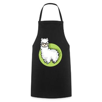 Alpaca icon animal cute sheep cartoon comic icon - Cooking Apron - black - Front - AI Model Male 185 dark (185cm)