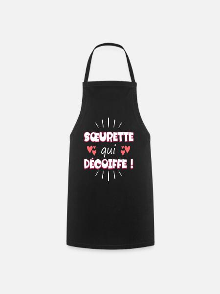 Femme Soeurette Qui Décoiffe Meilleure Soeur - Tablier de cuisine - noir