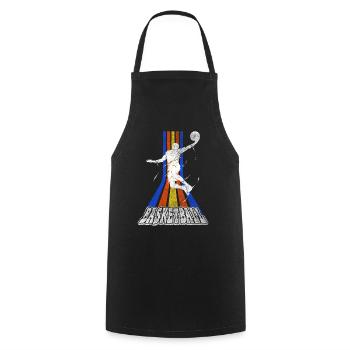 Basketteur Basketteur Dunking Vintage Retro - Tablier de cuisine - noir - Devant - AI Model Male 185 dark (185cm)