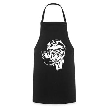 Australian Shepherd "Black Edition" - Cooking Apron - black - Front - AI Model Male 185 dark (185cm)