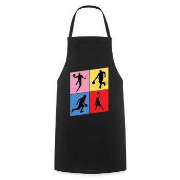 Basketball Basketball Player Player Vintage Retro - Cooking Apron - black - Front - AI Model Male 185 dark (185cm)