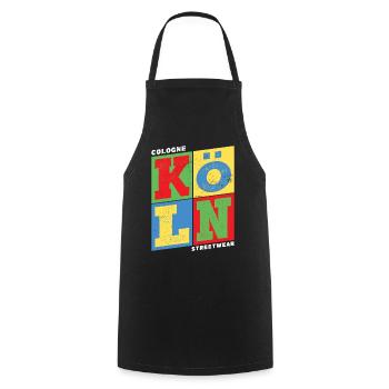 Cologne Cologne Allemagne Ville colorée Skyline Accueil - Tablier de cuisine - noir - Devant - AI Model Male 185 dark (185cm)
