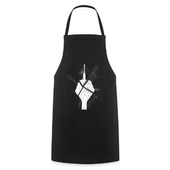 Dusseldorf Germany TV Tower Grunge Splash - Cooking Apron - black - Front - AI Model Male 185 dark (185cm)