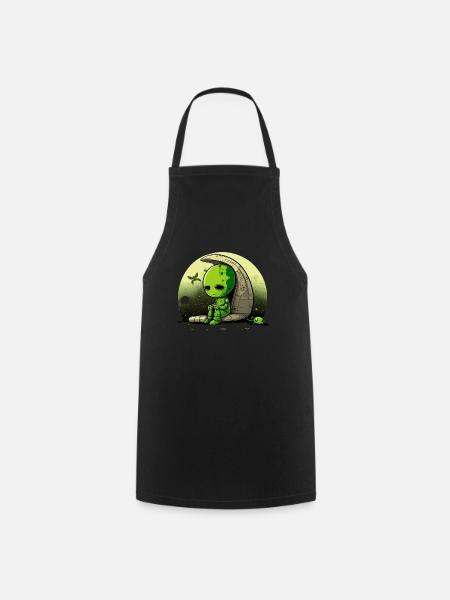 Trauriger Alien - Kochschürze - Schwarz