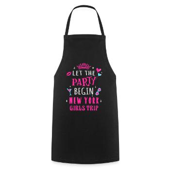 Girls Trip New York, que la fête commence - Tablier de cuisine - noir - Devant - AI Model Male 185 dark (185cm)