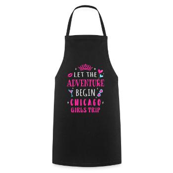 Girls Trip Chicago, que l’aventure commence - Tablier de cuisine - noir - Devant - AI Model Male 185 dark (185cm)