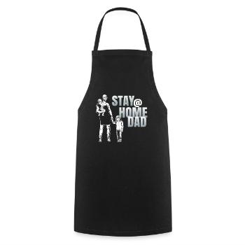 STAY @ HOME DAD - Kochschürze - Schwarz - Vorne - AI Model Male 185 dark (185cm)