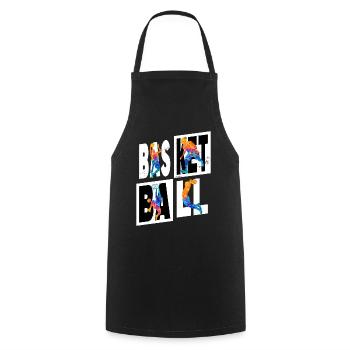 Basketball Basketball Player Vintage Colorful - Cooking Apron - black - Front - AI Model Male 185 dark (185cm)