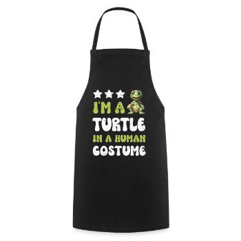 Turtle Turtles - Cooking Apron - black - Front - AI Model Male 185 dark (185cm)