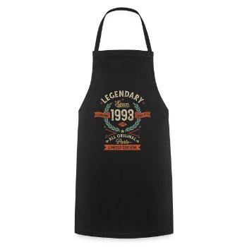 Legendary Since 1993, All Original Parts - Cooking Apron - black - Front - AI Model Male 185 dark (185cm)