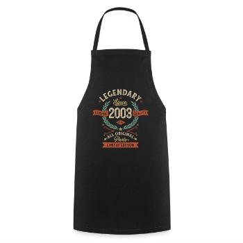 Legendary Since 2003, All Original Parts - Cooking Apron - black - Front - AI Model Male 185 dark (185cm)