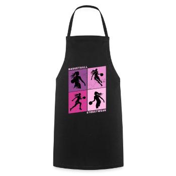 Basket-ball Femme Basketteur Joueur de basket-ball - Tablier de cuisine - noir - Devant - AI Model Male 185 dark (185cm)