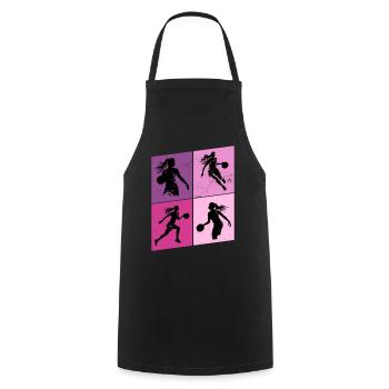 Basket-ball Femme Basketteur Joueur de basket-ball - Tablier de cuisine - noir - Devant - AI Model Male 185 dark (185cm)