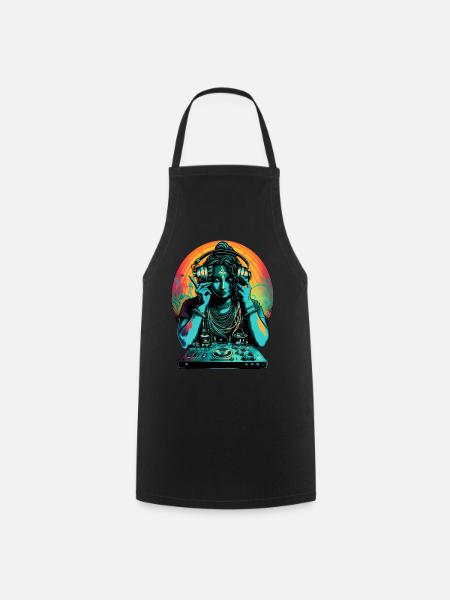 Goddess DJ - Cooking Apron - black