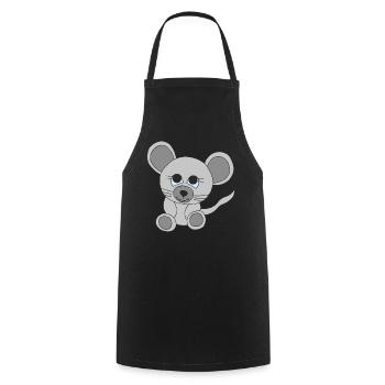 Kleine süße Maus - Kochschürze - Schwarz - Vorne - AI Model Male 185 dark (185cm)