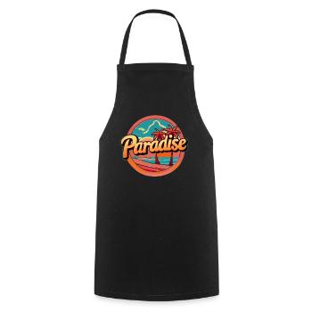 Paradise Sky Sky Beach Sunset - Cooking Apron - black - Front - AI Model Male 185 dark (185cm)