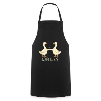 Goose Bumps Funny Geese Fist Bump Silly Goose - Cooking Apron - black - Front - AI Model Male 185 dark (185cm)