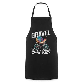 Snail Biking Adventure Illustration - Cooking Apron - black - Front - AI Model Male 185 dark (185cm)