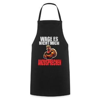 Lustiger Spruch Funny Herren Männer Sprüche Hahn - Kochschürze - Schwarz - Vorne - AI Model Male 185 dark (185cm)