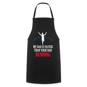 My Dad s Faster Than Your Dad Running - Cooking Apron - black - Front - AI Model Male 185 dark (185cm)