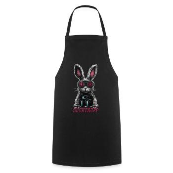 Fête de recherche de Pâques Lapin de Pâques cool - Tablier de cuisine - noir - Devant - AI Model Male 185 dark (185cm)