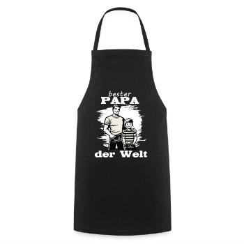 Bester Papa der Welt - Vater Sohn Design - Kochschürze - Schwarz - Vorne - AI Model Male 185 dark (185cm)