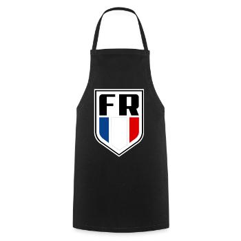 France Flag Official French symbol - Cooking Apron - black - Front - AI Model Male 185 dark (185cm)