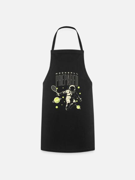 Tennis Moon Ball Player Shirt - Cooking Apron - black