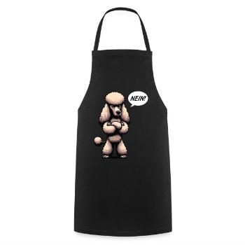 Nein Pudel Pudelbesitzer Pudelliebhaber Pudelhund - Kochschürze - Schwarz - Vorne - AI Model Male 185 dark (185cm)