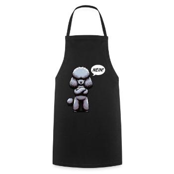 Nein Pudel Pudelbesitzer Pudelliebhaber Pudelhund - Kochschürze - Schwarz - Vorne - AI Model Male 185 dark (185cm)