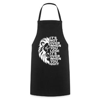Conception de citation de motivation de lion inspirant - Tablier de cuisine - noir - Devant - AI Model Male 185 dark (185cm)